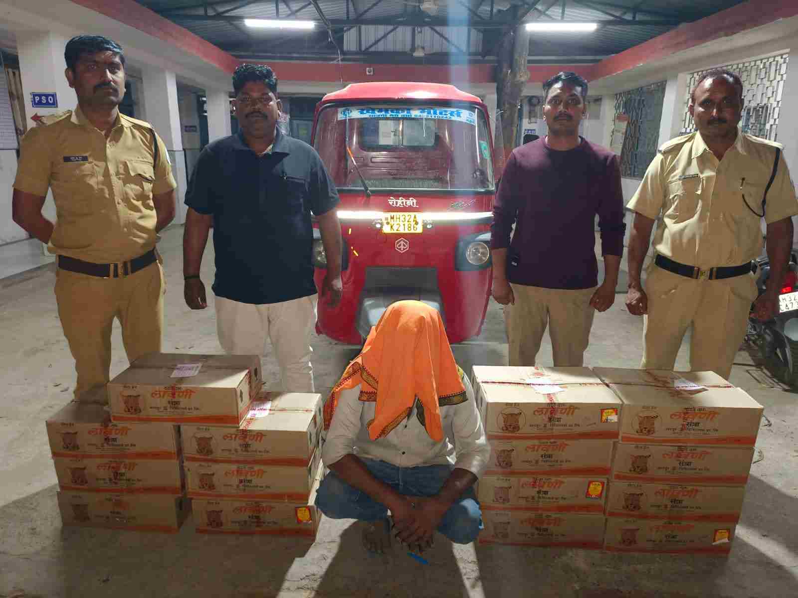 देशी दारूची अवैध वाहतूक उघड; सिंधी रेल्वे पोलिसांची धडक कारवाई