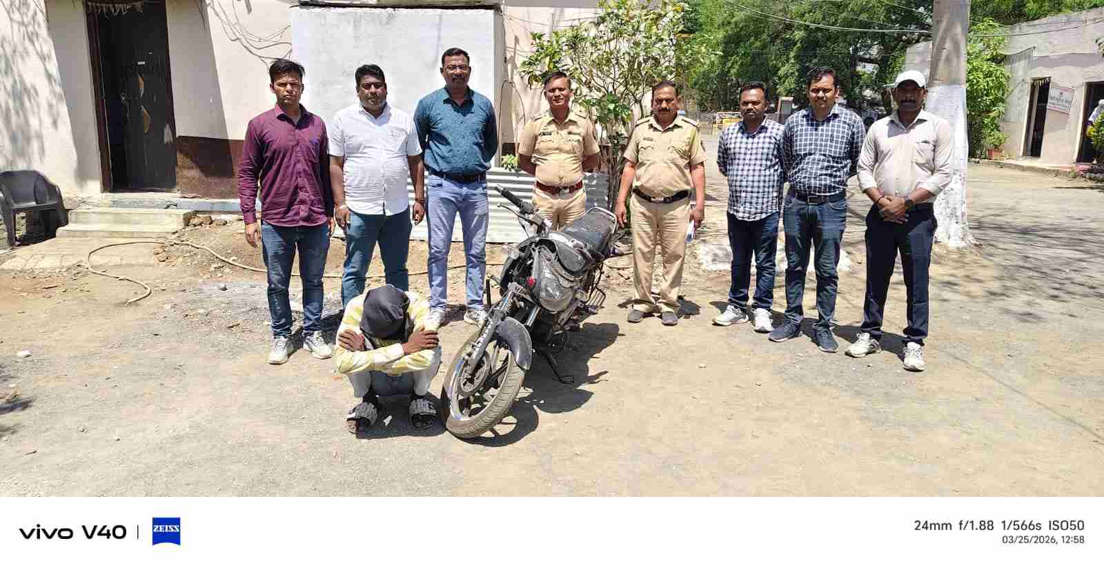 रामनगर गुन्हे शोध पथकाची कारवाई : मोटारसायकल चोरी प्रकरणी युवक अटकेत