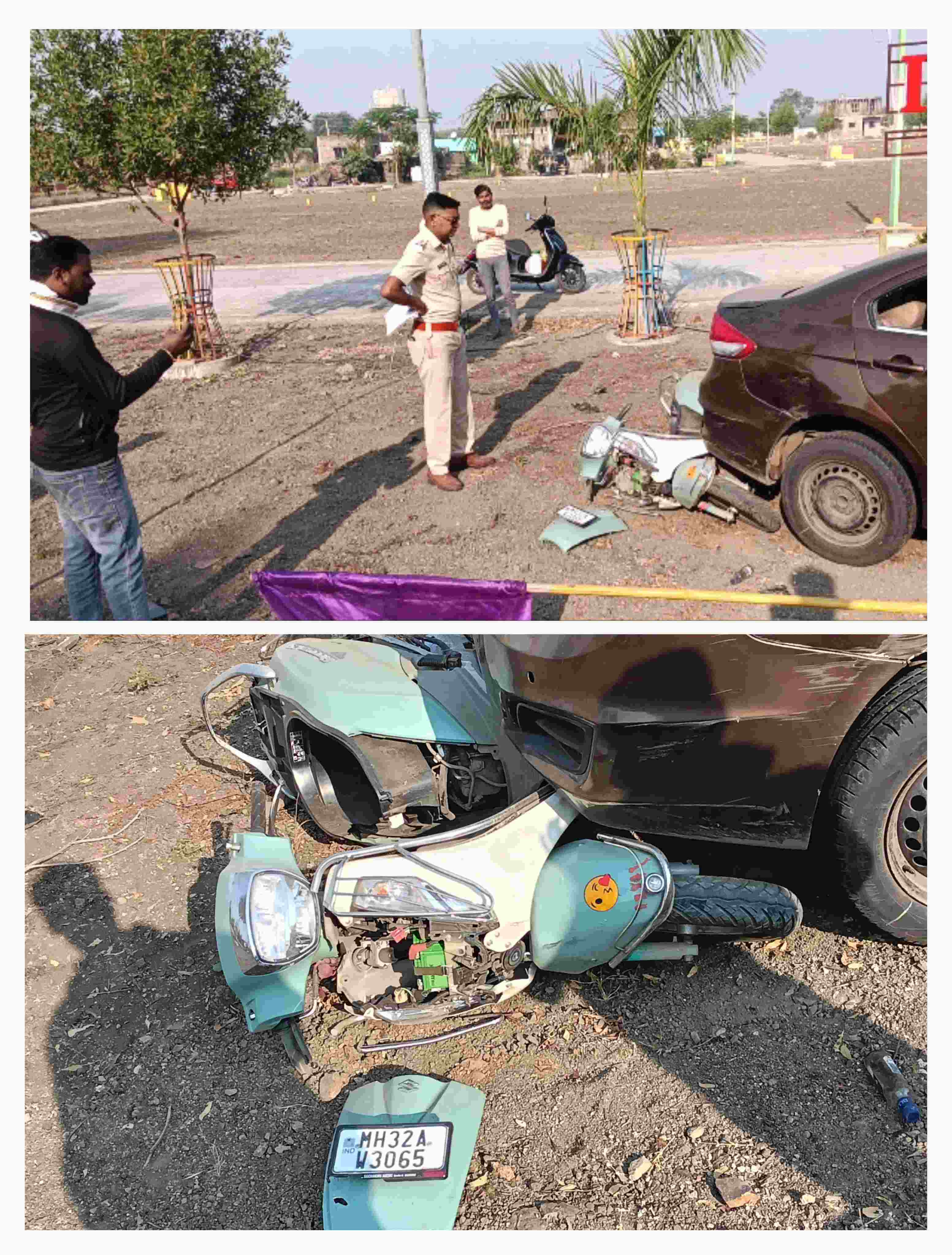 दारू के नशे में कार चालक ने बाइक को मारी टक्कर, दो युवक गंभीर रूप से घायल