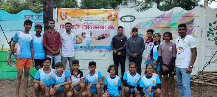 ज्ञानदा हायस्कूल ची विभाग स्तरिय मलखांब  स्पर्धेकरिता 8 खेळाडूची  निवड