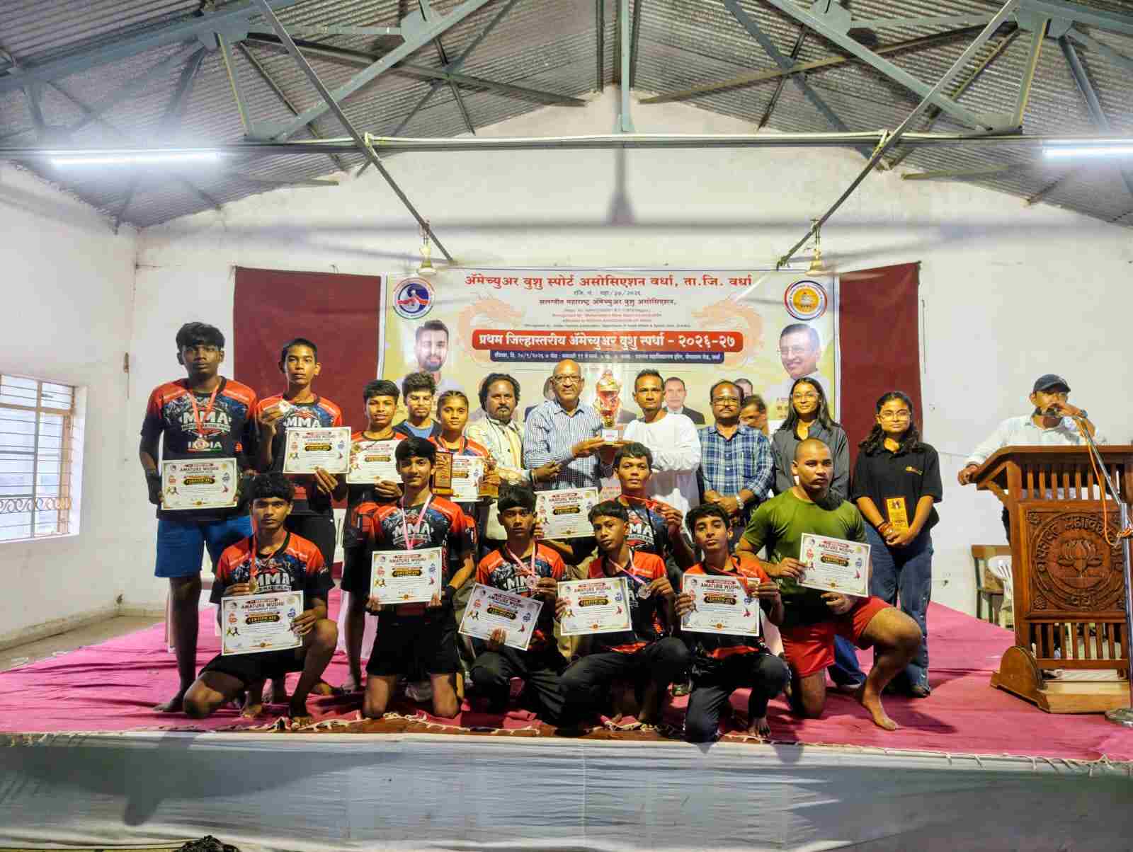 जिल्हास्तरीय वुशु स्पर्धेत हिंगणघाटच्या खेळाडूंची चमक