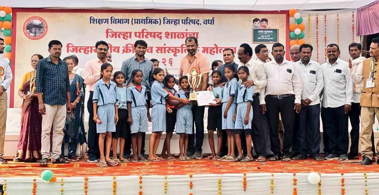 जिल्हास्तरीय क्रीडास्पर्धेत जांगोणा शाळेचा विजयी चौकार