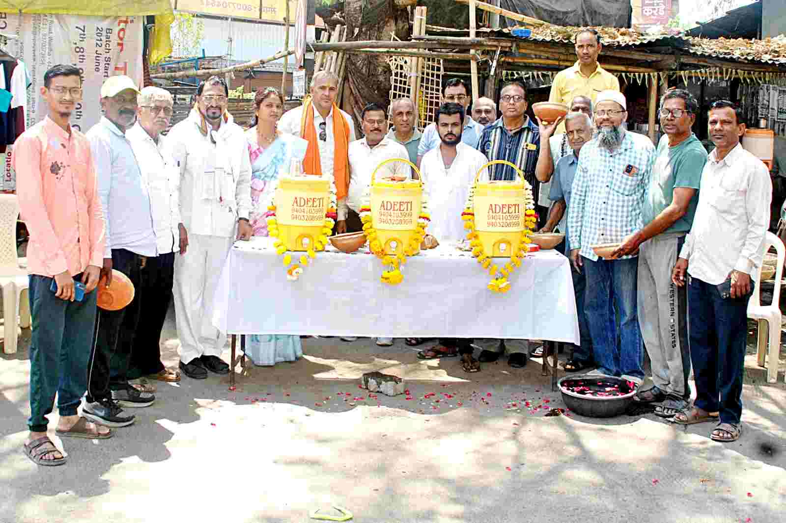 गर्मीपासून दिलासा देणारी उपक्रमशीलता : इतवारा चौकात पाणपोईचे उद्घाटन