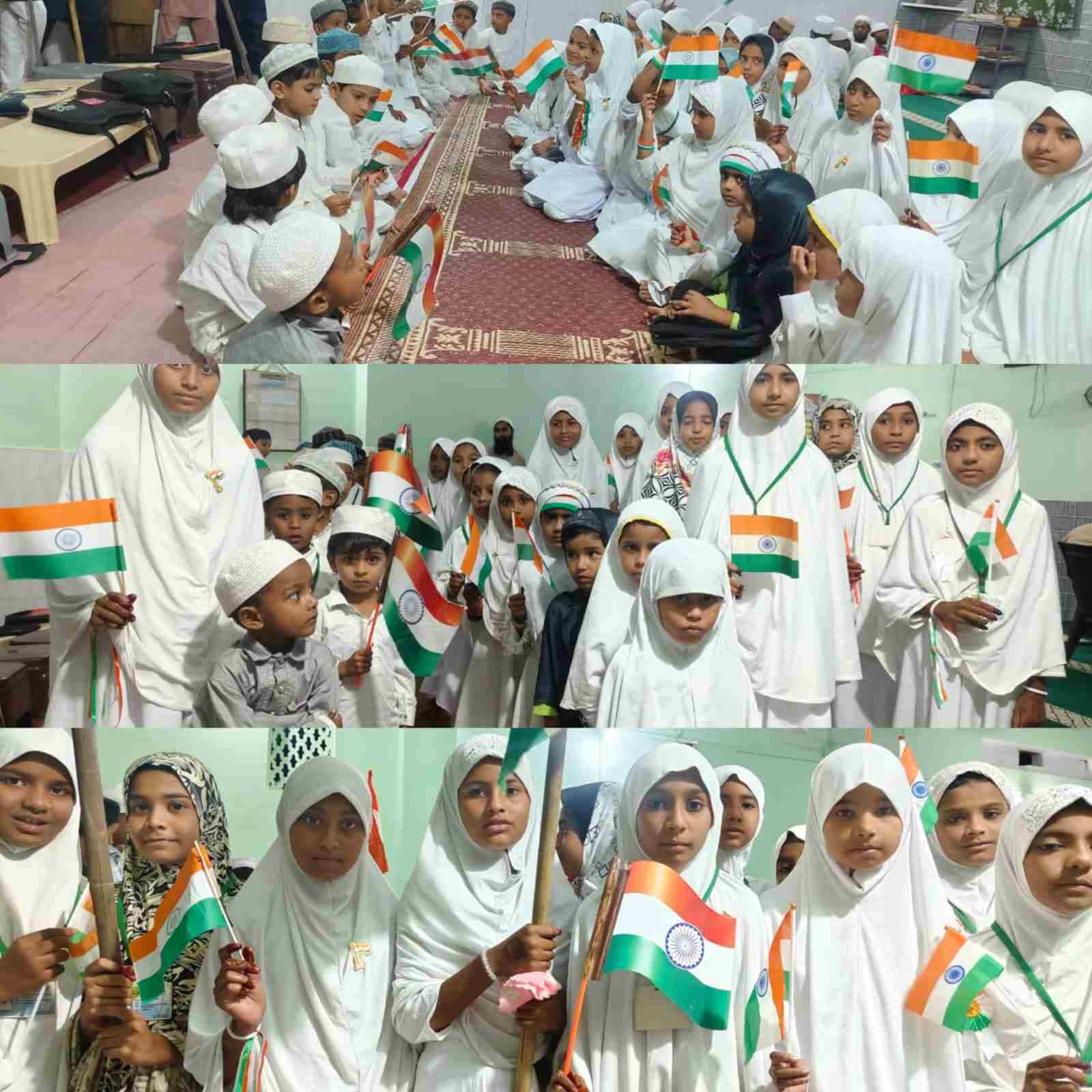 बल्लारपुर की मस्जिद बिलाल में बच्चों ने मनाया स्वतंत्रता दिवस