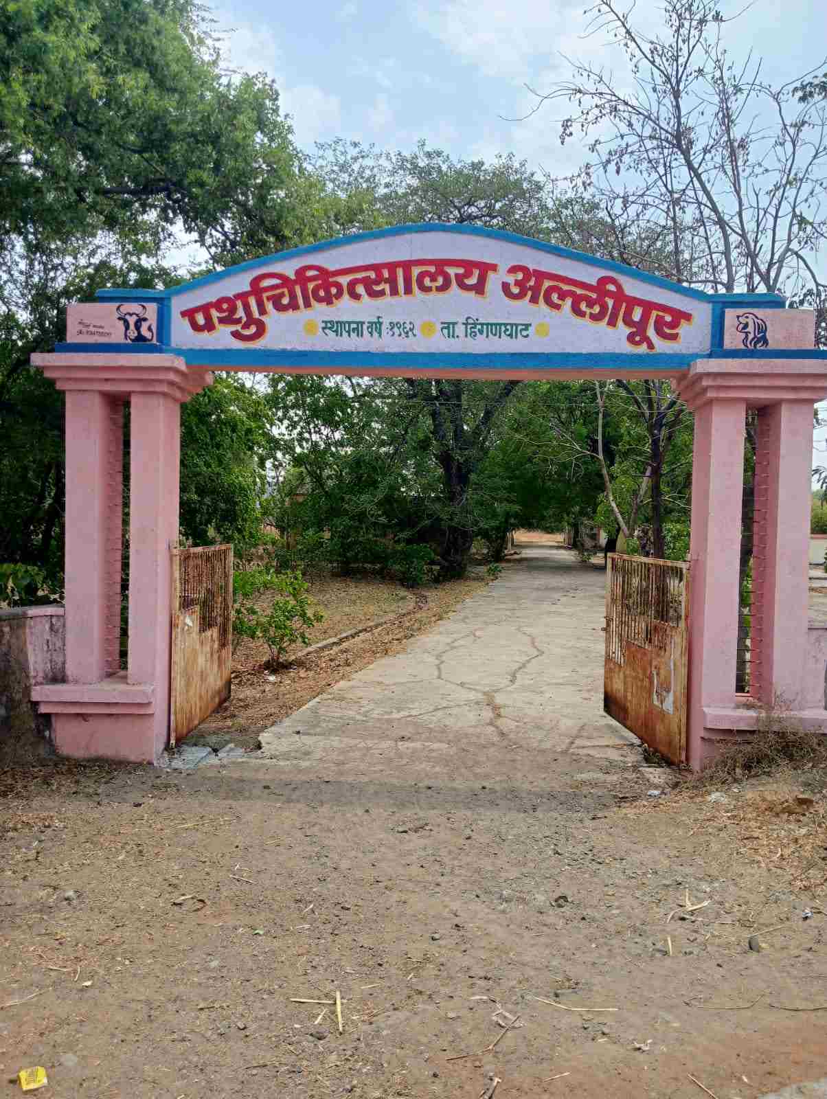 अल्लीपूर येथील पशुवैद्यकीय दवाखाना वाऱ्यावर