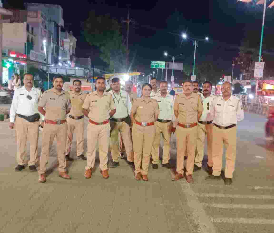 वर्धा में यातायात नियम तोड़ने वालों पर पुलिस का शिकंजा