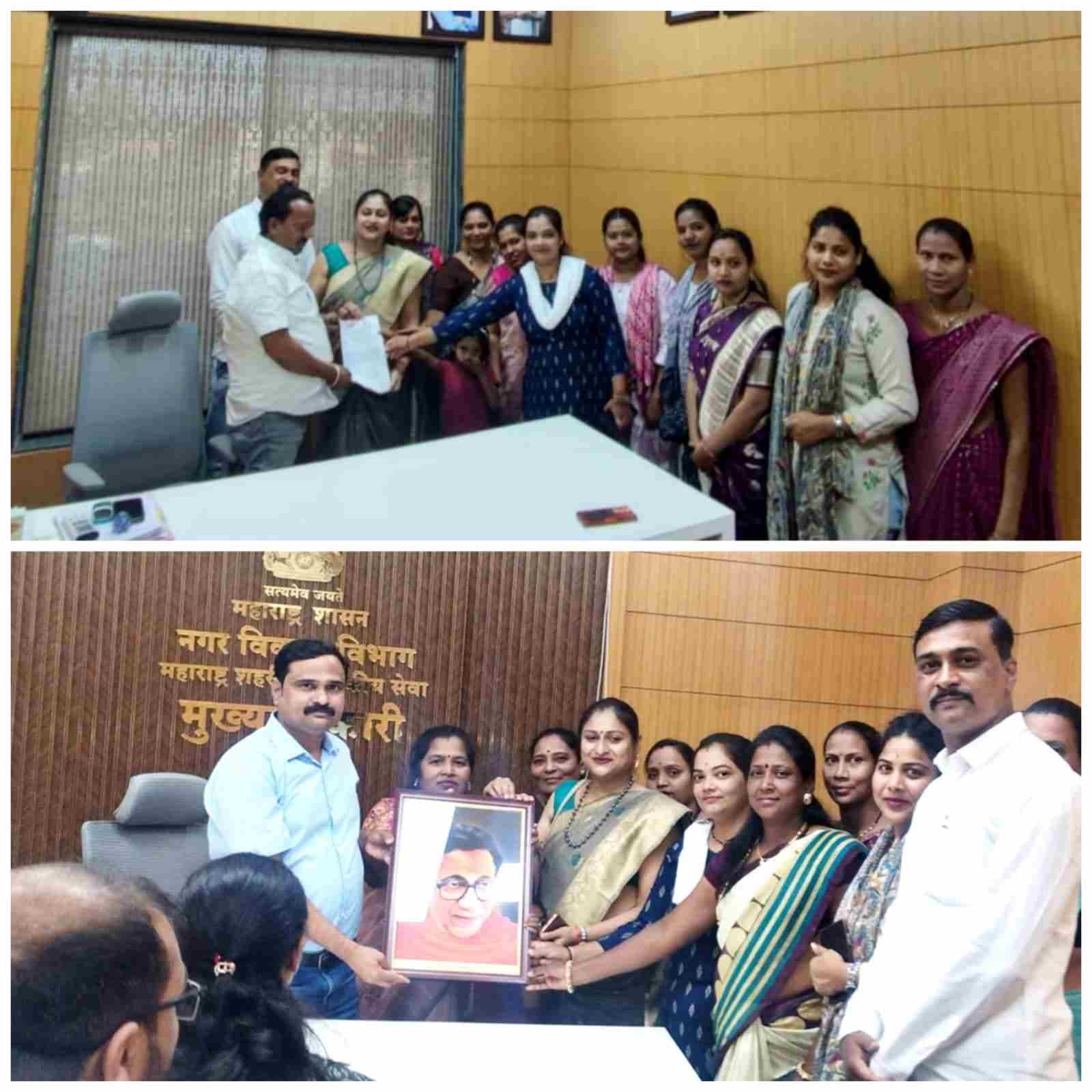 आंबेडकर चौक सौंदर्यीकरणाच्या कामाला गती द्या; शिवसेना महिला आघाडीचे नगरपालिकेला निवेदन