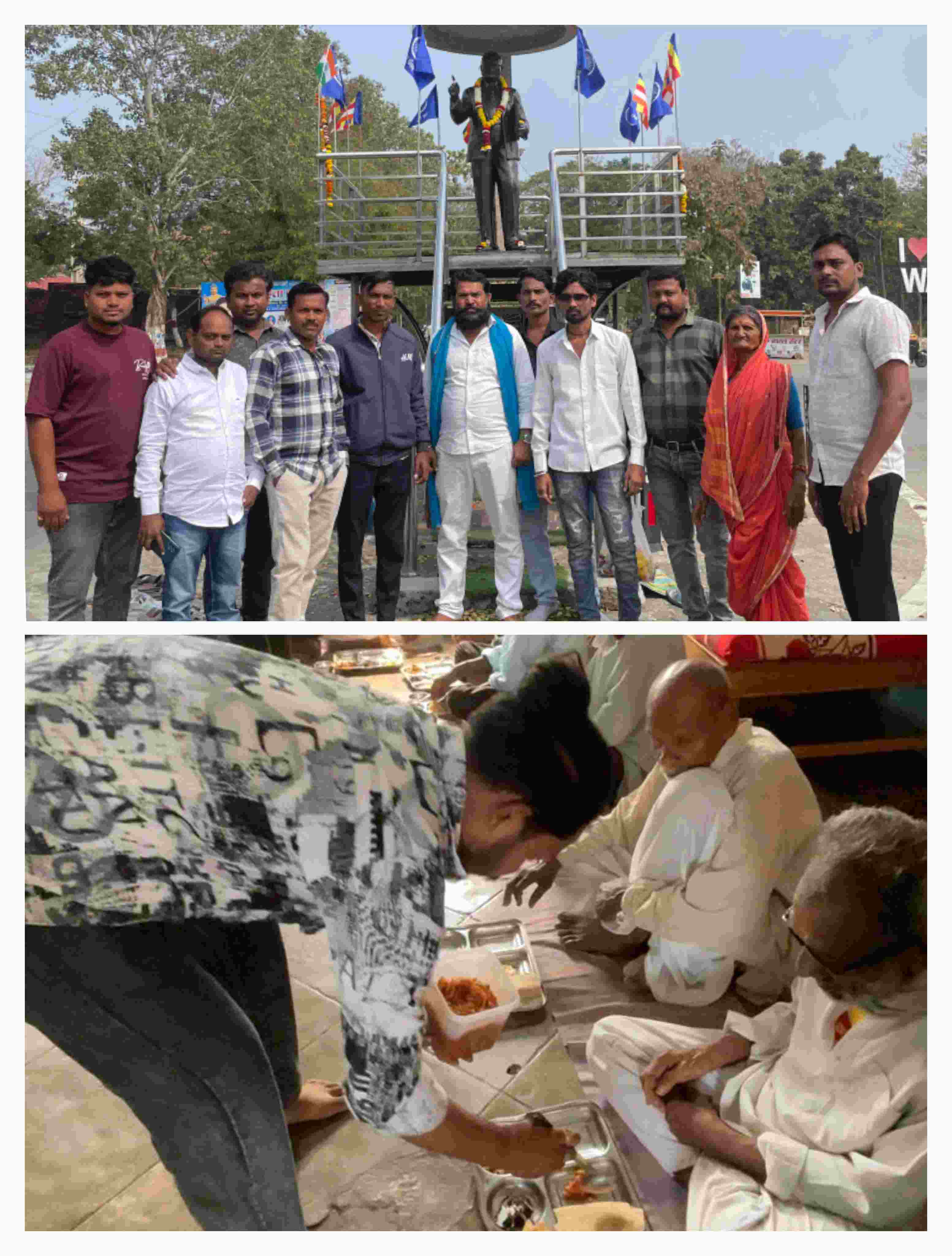 भीम आर्मी भारत एकता मिशनकडून वृद्धाश्रमात भोजनदानाचा सामाजिक उपक्रम