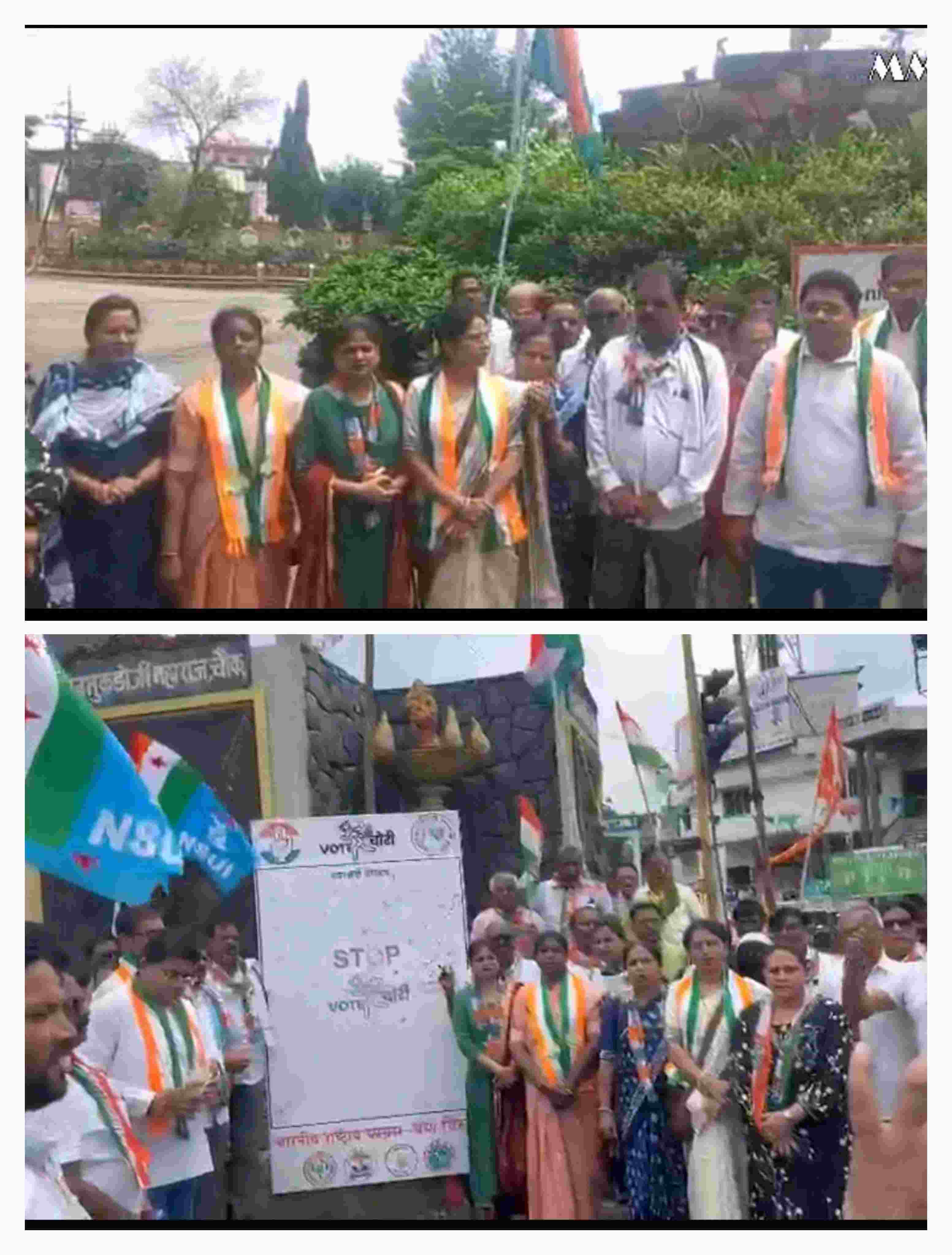 वर्धा जिल्ह्यात ‘वोट चोर मोदी सरकार’ निषेधार्थ भव्य स्वाक्षरी मोहीम व बाईक रॅली आयोजित