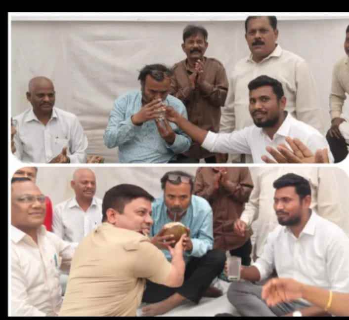 अखेर प्रशासन झुकले मागण्यांच्या पूर्ततेच्या आश्वासनानंतर राहुल गायकवाड यांच्या अन्नत्याग आंदोलनाची सांगता