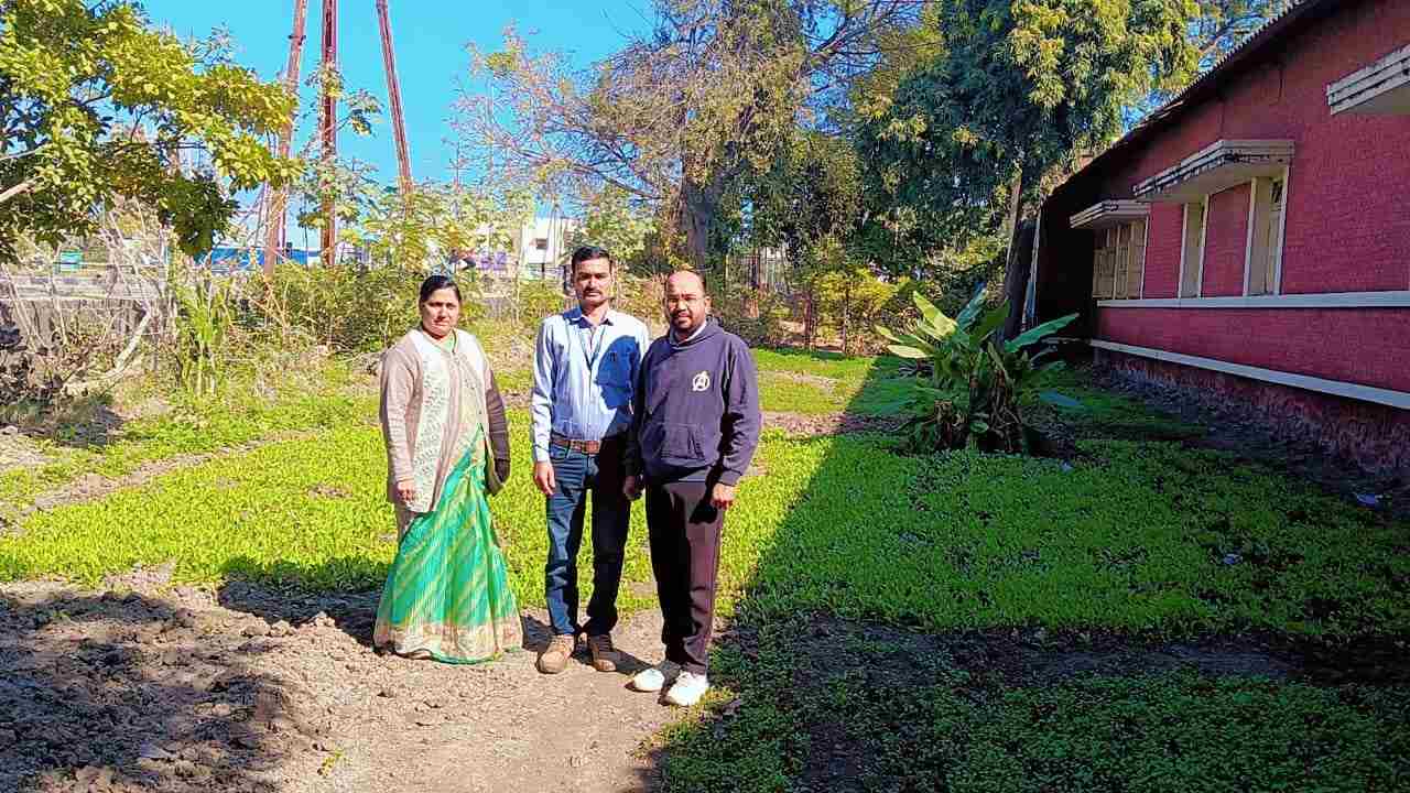 यशवंत प्राथमिक शाळा अल्लीपुर येथिल पळसबागेची  पाहणी